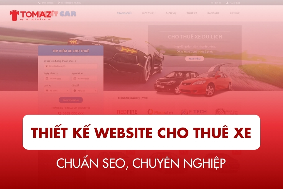 Thiết kế website cho thuê xe chuẩn SEO, chuyên nghiệp