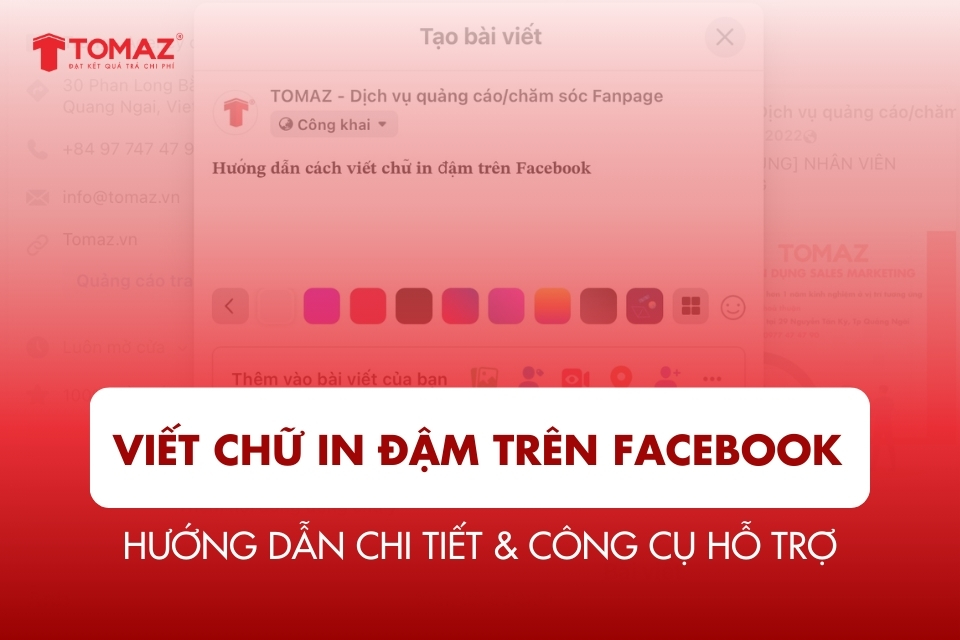 Cách viết chữ in đậm trên Facebook - Hướng dẫn chi tiết & công cụ hỗ trợ