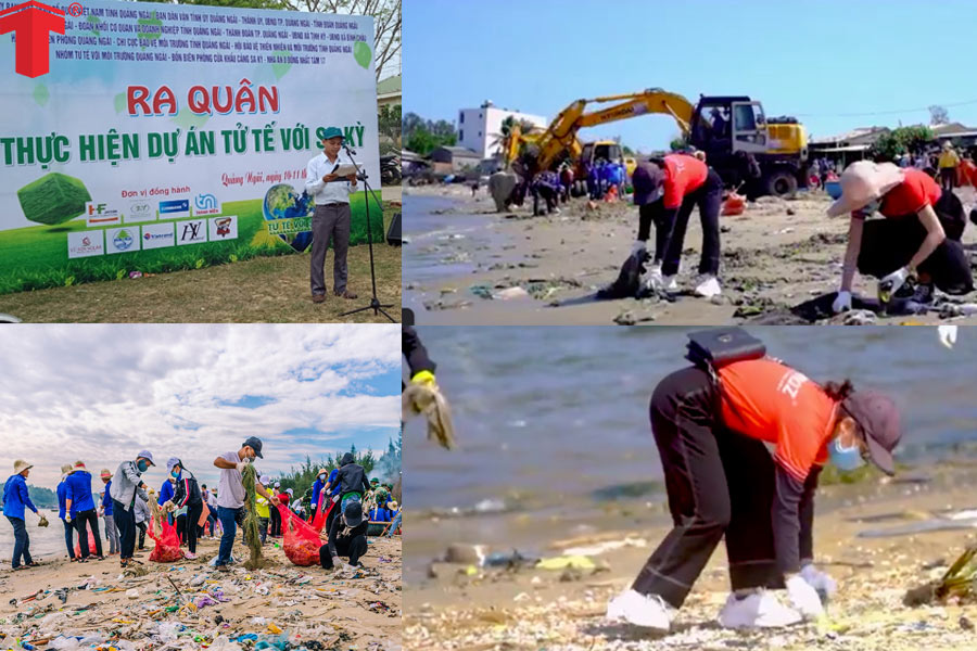 TOMAZ tham gia nhặt rác, làm sạch môi trường tại chương trình “tử tế với Sa Kỳ"