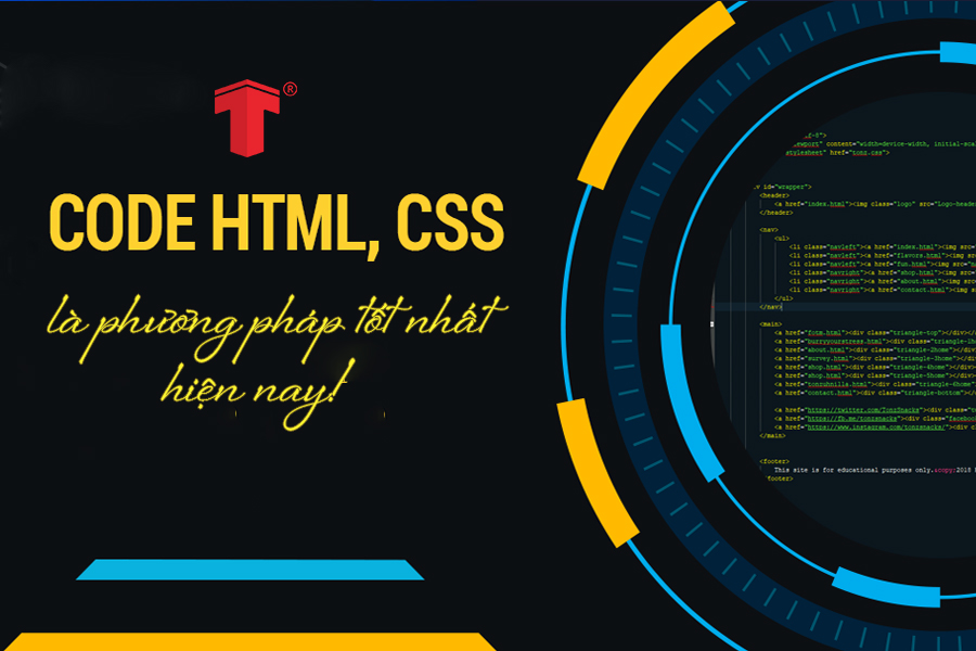 Code HTML và CSS là phương pháp tốt nhất hiện nay