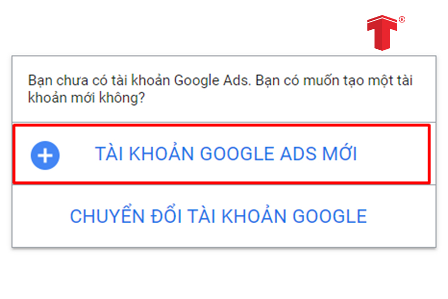 tạo tài khoản quảng cáo google adwords