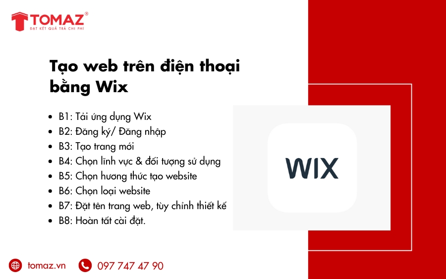 Cách tạo web trên điện thoại bằng Wix
