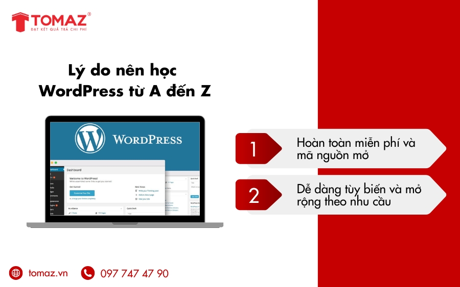 Lý do nên học WordPress từ A đến Z