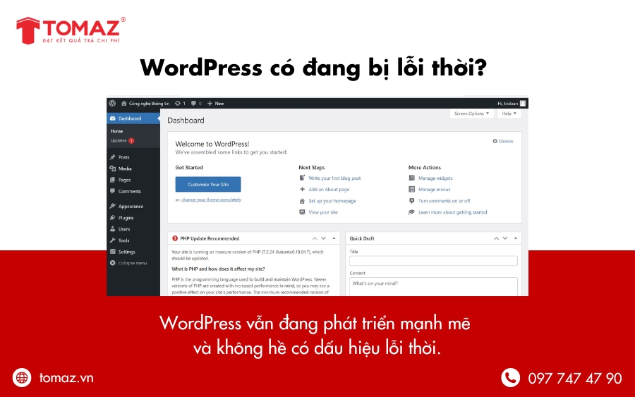 WordPress đang tiếp tục mở rộng và cải tiến không ngừng