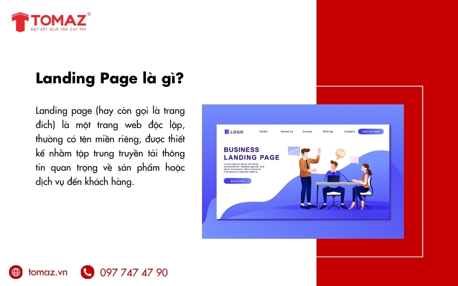 Website landing page là trang web được tạo ra nhằm thúc đẩy một hành động cụ thể từ người truy cập, như mua hàng hoặc đăng ký