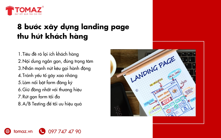 Hướng dẫn 8 bước xây dựng website landing page chuẩn SEO, thu hút khách hàng