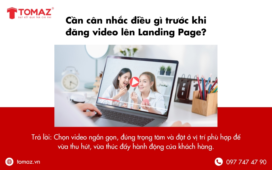 Cần xem xét kỹ mức độ phù hợp của video với nội dung và mục tiêu của trang
