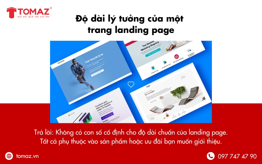 Landing page ngắn sẽ phù hợp với các ưu đãi nhanh, hành động đơn giản
