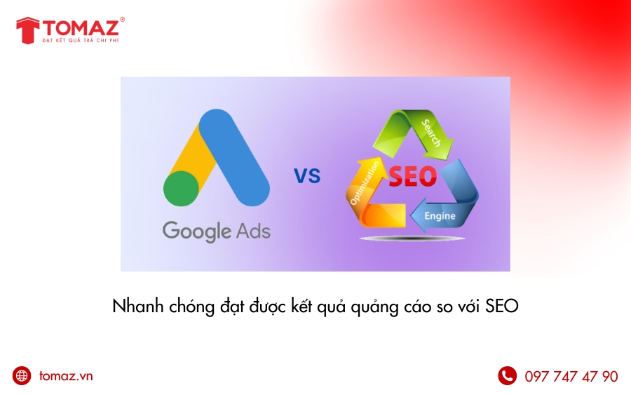 Lợi ích của Google AdWords - Đạt kết quả nhanh hơn so với SEO