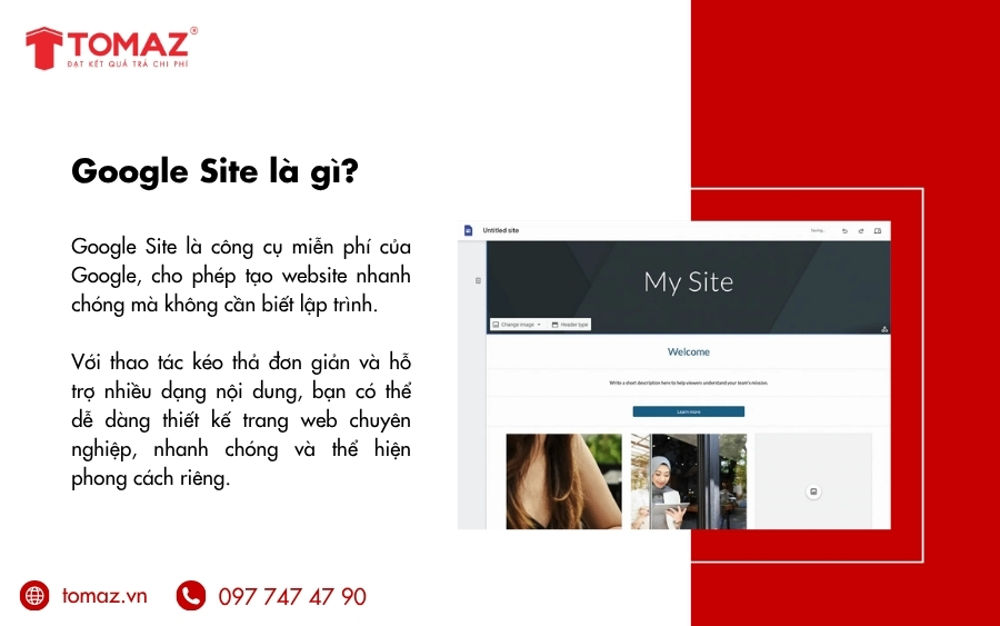 Google Site là một nền tảng tạo website miễn phí, đơn giản, nhanh chóng