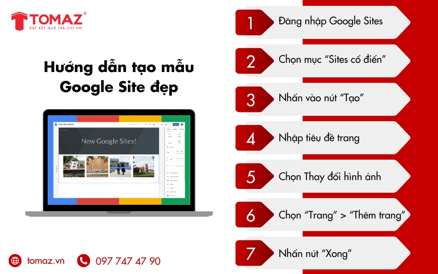 Hướng dẫn tạo mẫu Google Site đẹp và chuyên nghiệp hiệu quả