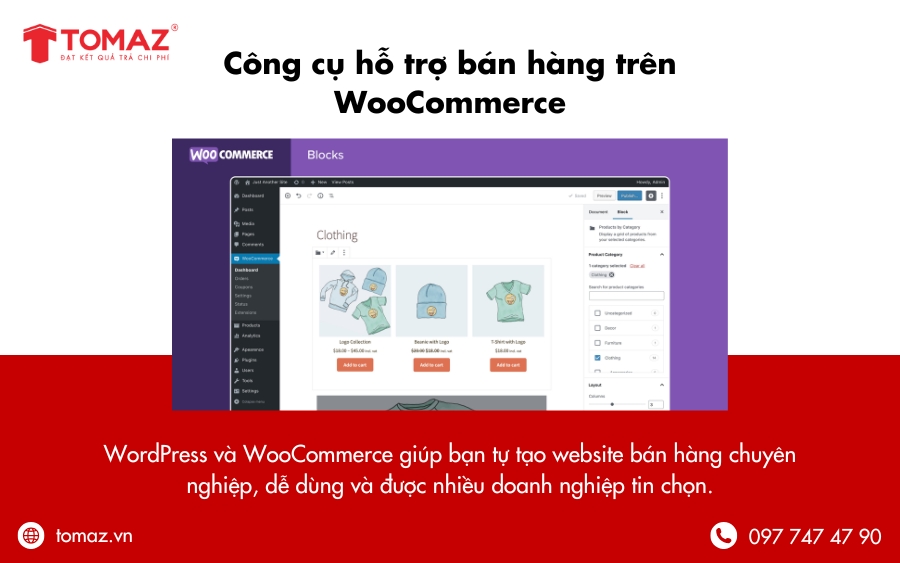 WordPress kết hợp WooCommerce là hai công cụ hàng đầu để phát triển cửa hàng trực tuyến 