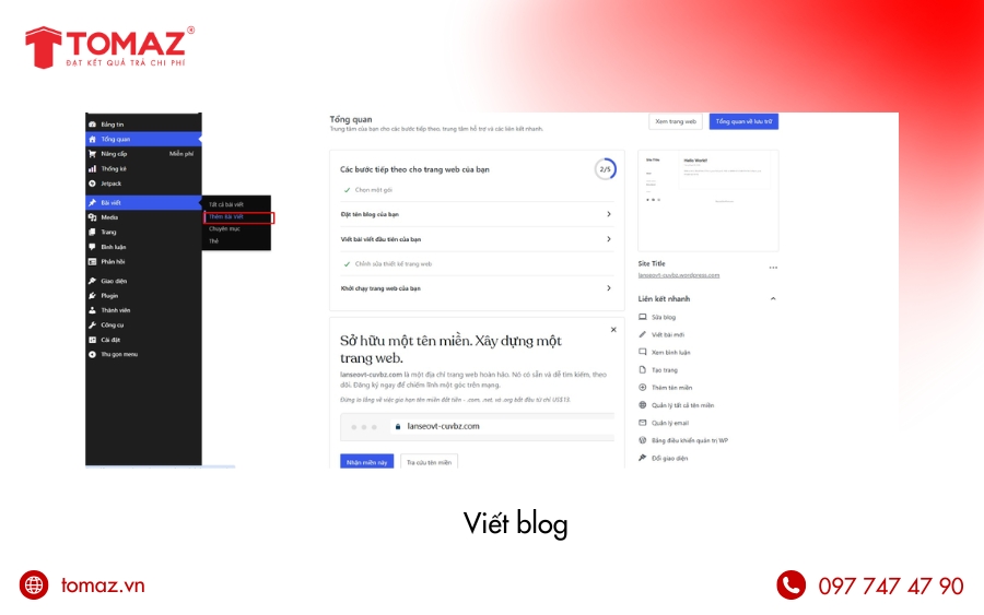 Cách tạo website bằng WordPress miễn phí - Viết blog