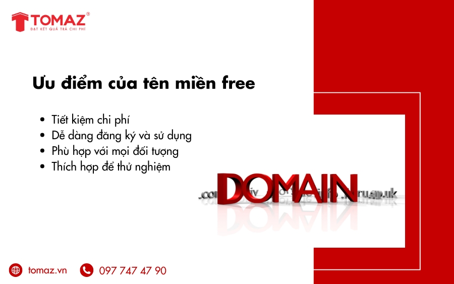 Ưu điểm nổi bật của tên miền free
