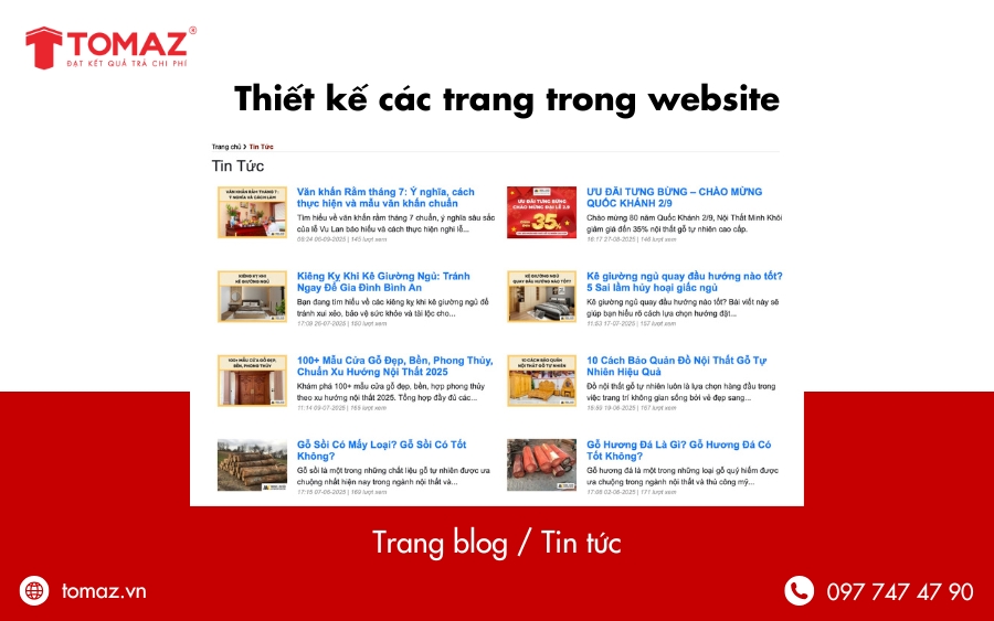Thiết kế web Đà Nẵng - Trang blog / Tin tức