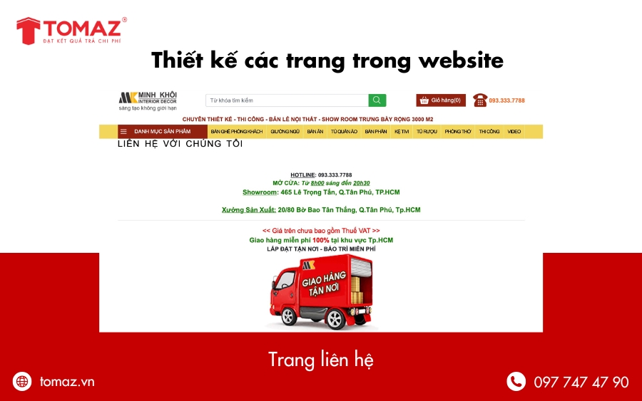 Thiết kế web Đà Nẵng - Trang liên hệ