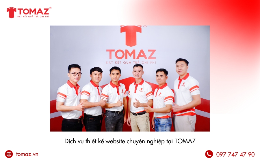Dịch vụ thiết kế website chuyên nghiệp tại TOMAZ