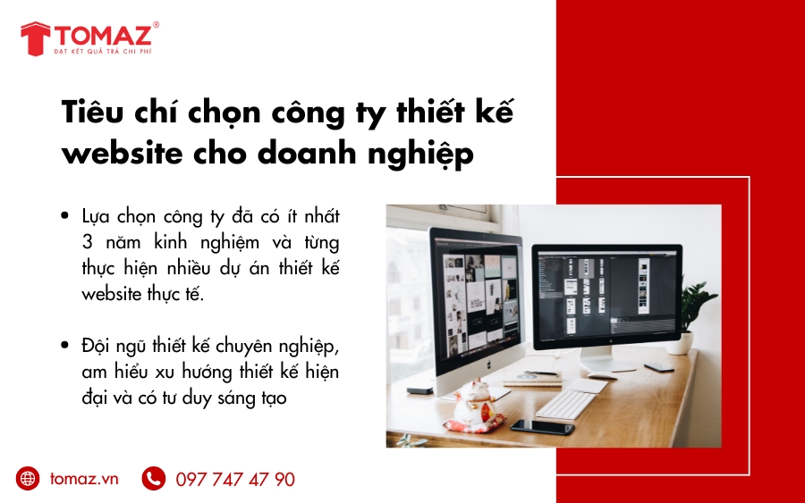 Tiêu chí chọn công ty thiết kế website cho doanh nghiệp trọn gói uy tín