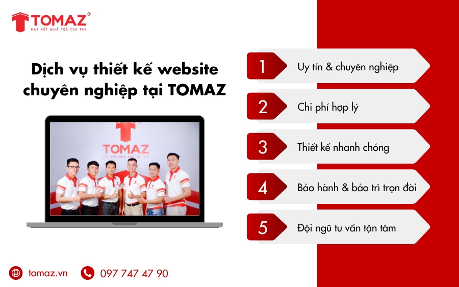 TOMAZ - Công ty thiết kế web chuẩn SEO chuyên nghiệp, uy tín