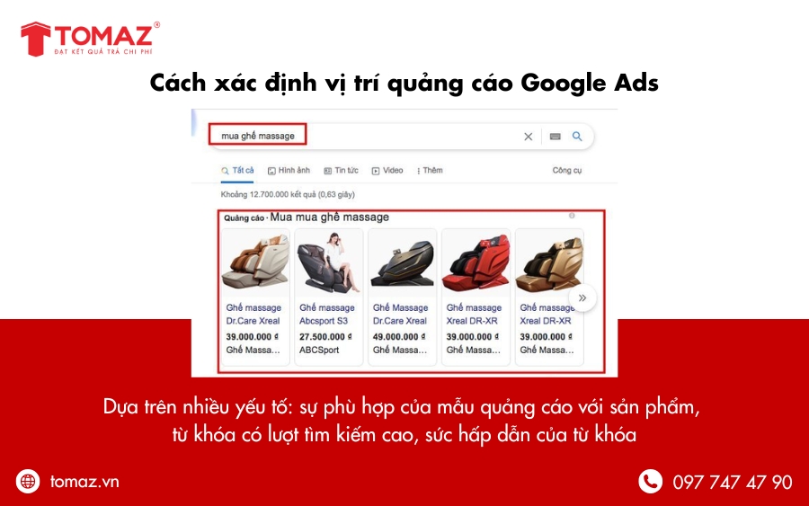 Cách xác định vị trí hiển thị quảng cáo Google Ads