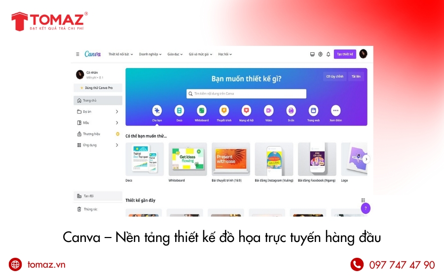 Web thiết kế đồ hoạ - Canva