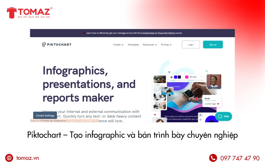 Web thiết kế đồ hoạ - Piktochart