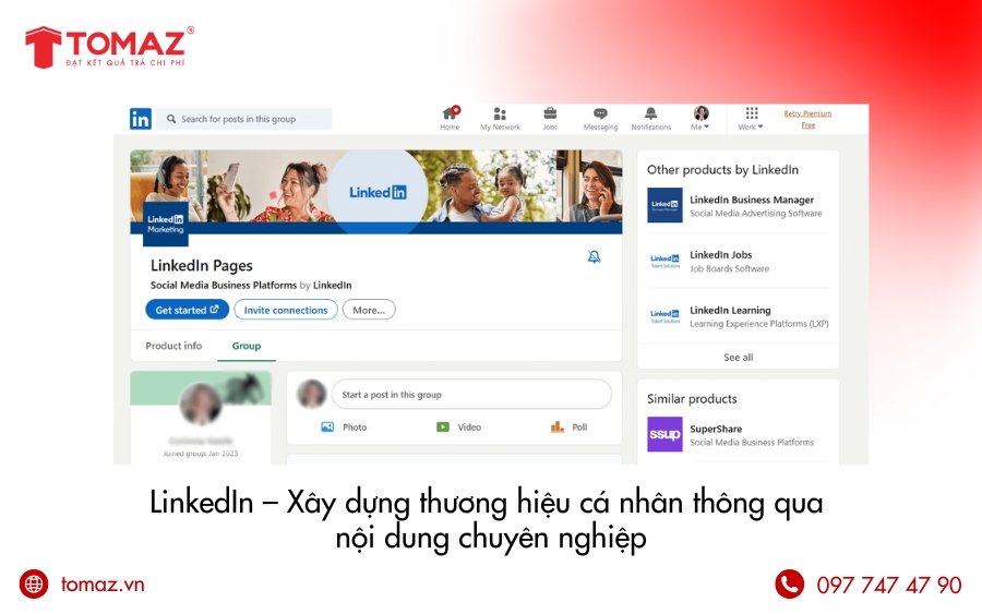 Nền tảng tạo website cá nhân nổi tiếng - LinkedIn