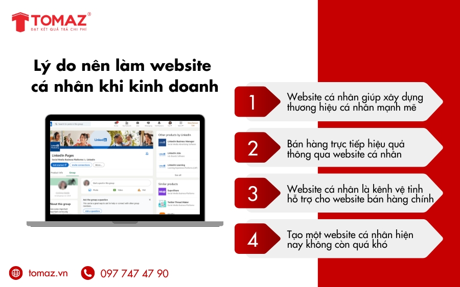 Lý do nên làm website cá nhân nổi tiếng khi bắt đầu kinh doanh