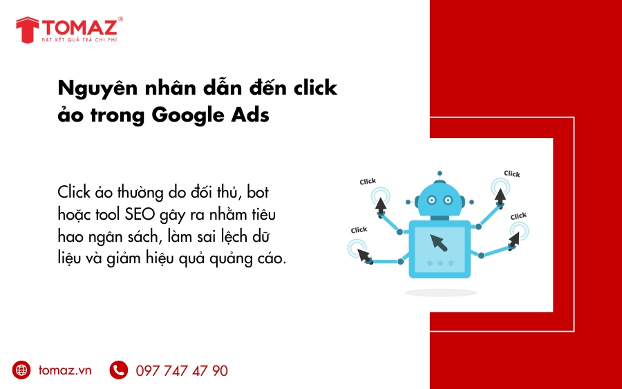 Nguyên nhân dẫn đến click ảo trong quảng cáo Google Ads