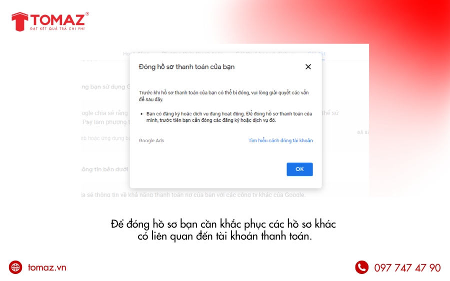 Giải quyết các vấn đề trước khi đóng hồ sơ thanh toán