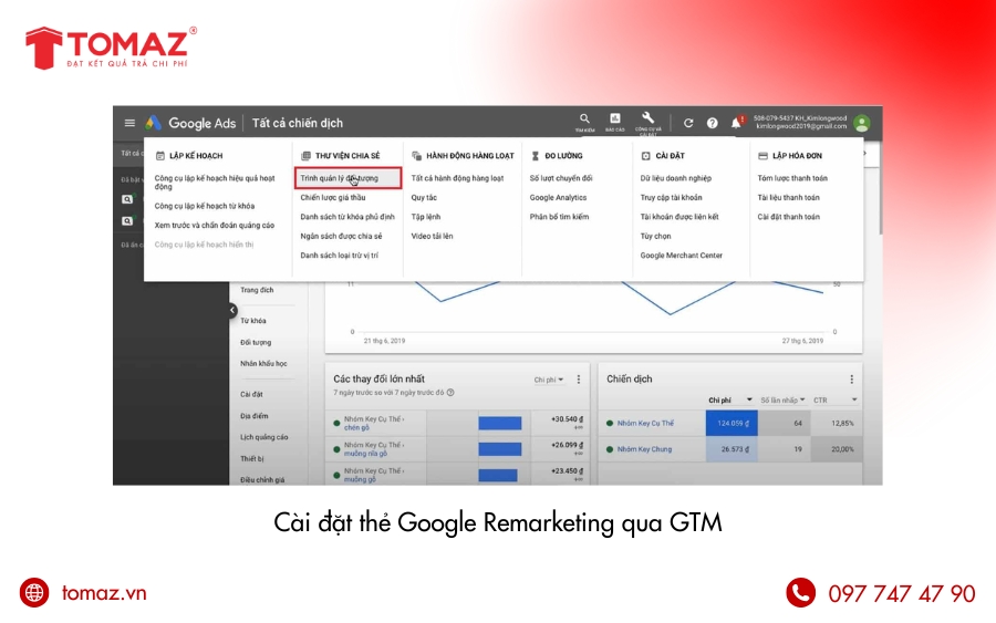 Cài đặt Remarketing thông qua GTM