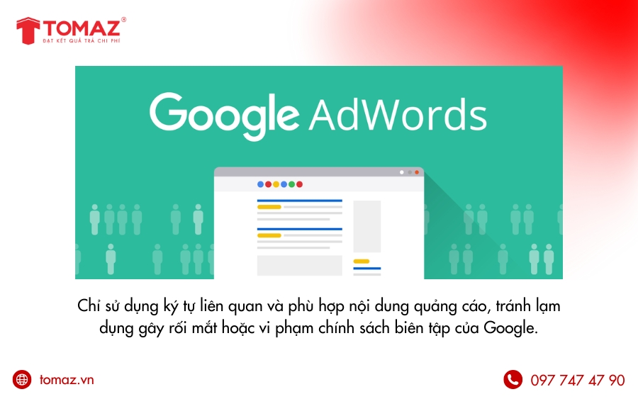 Lưu ý quan trọng khi sử dụng kí tự đặc biệt Google Adwords