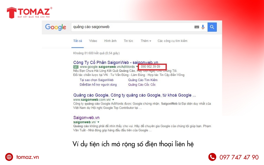 Thu hút khách hàng liên hệ trực tiếp