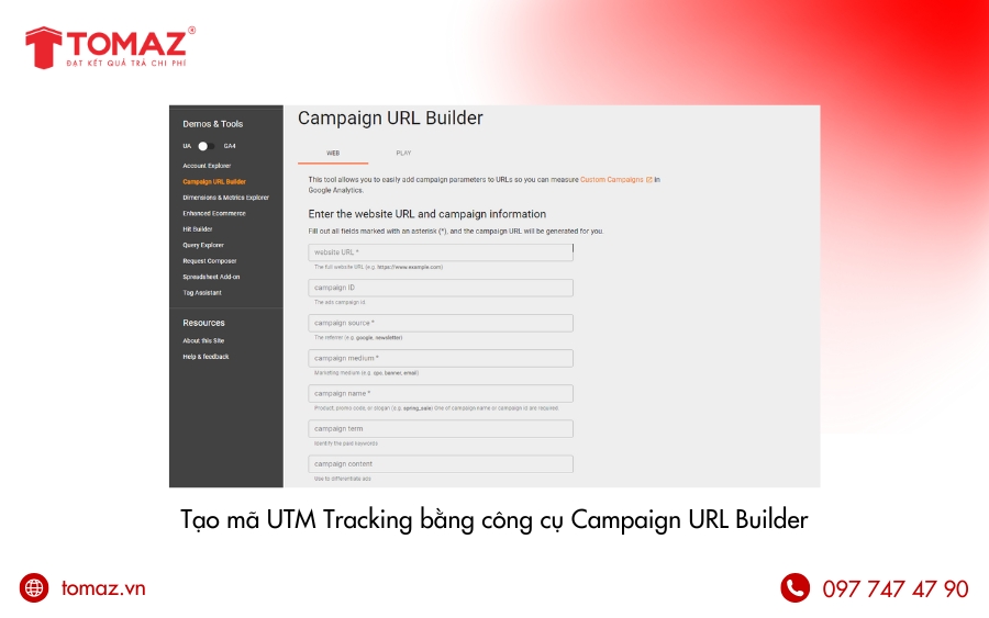 Cách tạo UTM Tracking bằng công cụ Campaign URL Builder