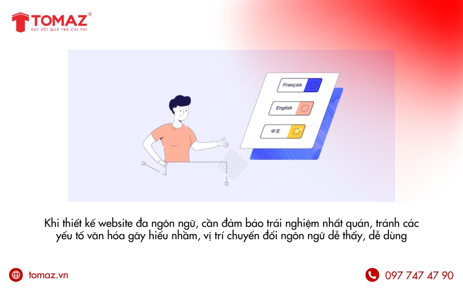 Các lưu ý quan trọng khi thiết kế website đa ngôn ngữ