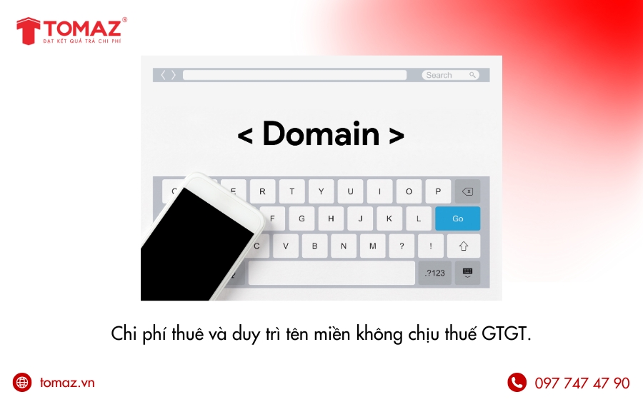 Chi phí thuê và duy trì tên miền không chịu thuế GTGT