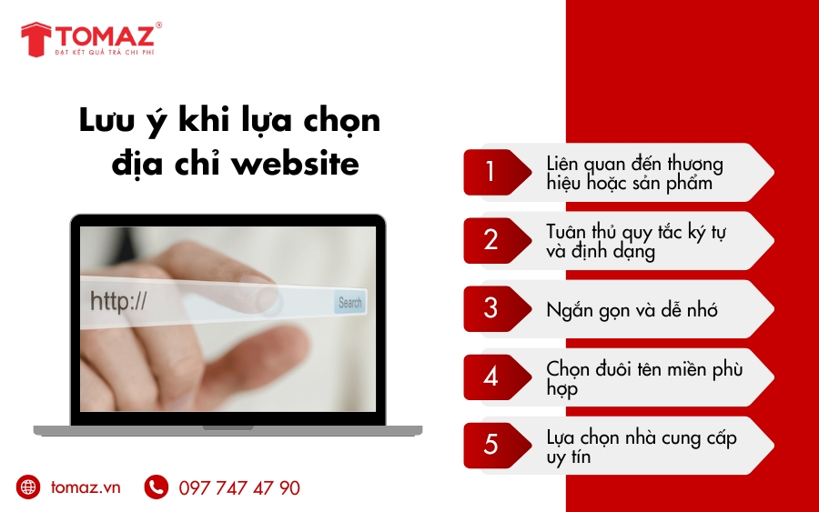 Những lưu ý quan trọng khi lựa chọn địa chỉ website là gì
