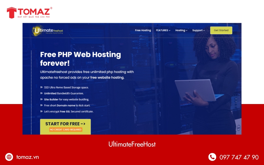 UltimateFreeHost – Free Website Hosting uy tín