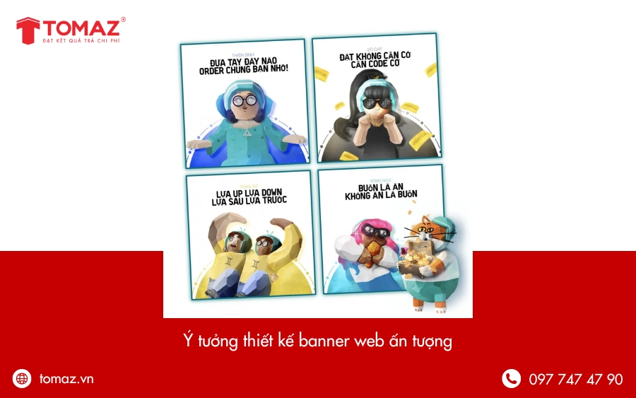 Thiết kế hình ảnh banner bắt trend, hợp xu hướng