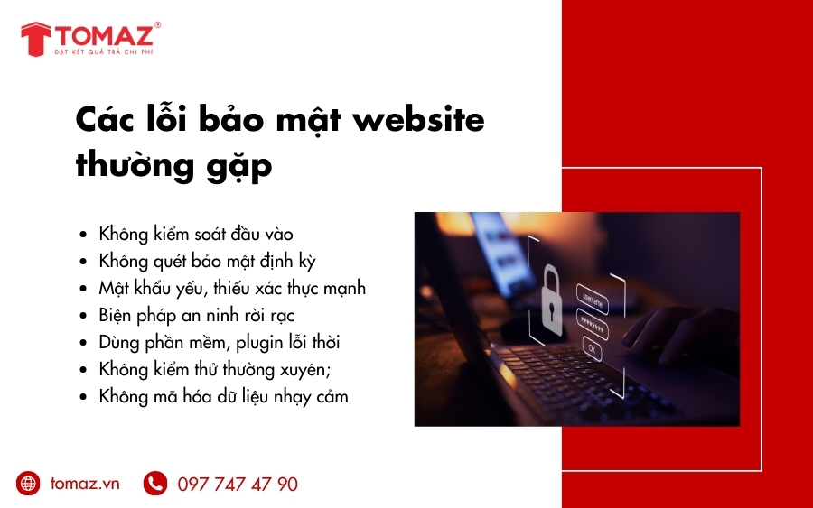 Các lỗi bảo mật khi vào website thường gặp hiện nay