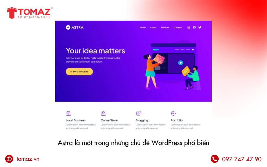 Mẫu giao diện website bán hàng WordPress đẹp - Astra