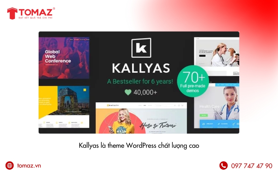 Mẫu giao diện website bán hàng WordPress đẹp - Kallyas