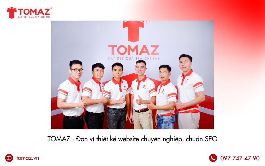 Dịch vụ thiết kế website chuẩn nguyên tắc tại Tomaz