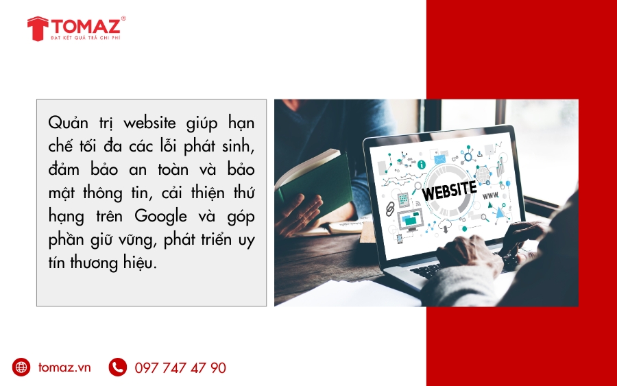 Quản trị website giúp hạn chế lỗi phát sinh, bảo mật thông minh và cải thiện thứ hạng trên Google