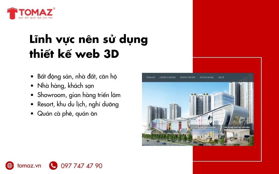 Những lĩnh vực nên sử dụng thiết kế web 3D để nâng cao trải nghiệm
