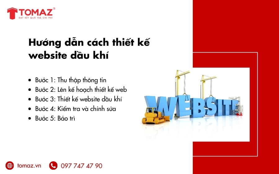 Hướng dẫn chi tiết cách thiết kế website dầu khí