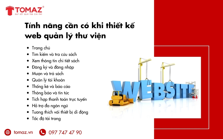 Những tính năng cần có khi thiết kế web quản lý thư viện