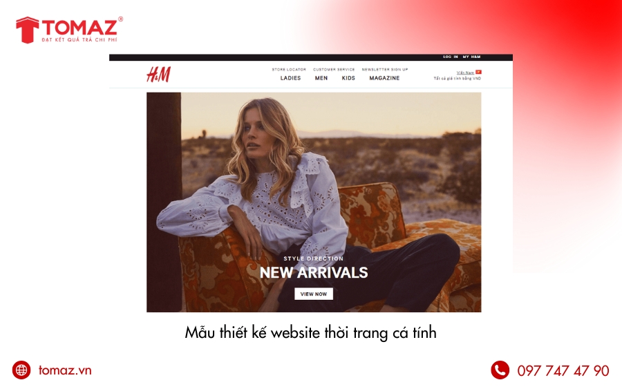 Mẫu thiết kế website thời trang cá tính