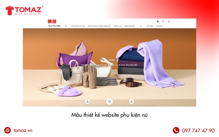 Mẫu thiết kế website phụ kiện nữ thu hút