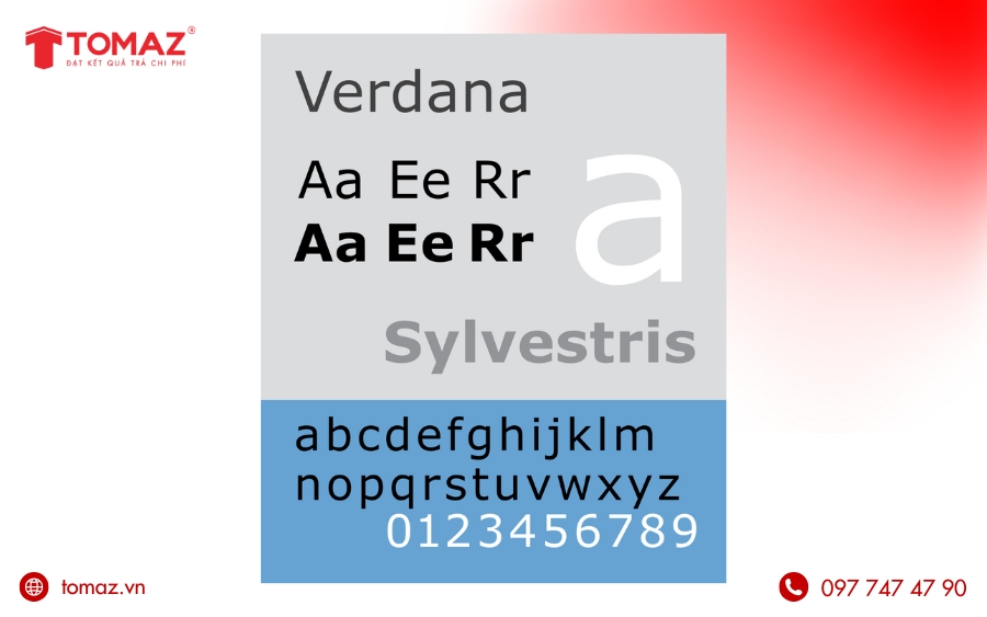 Các font chữ tiếng Việt đẹp dùng cho website - Verdana